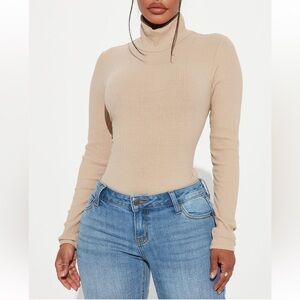 Turtleneck bodysuit- Khaki